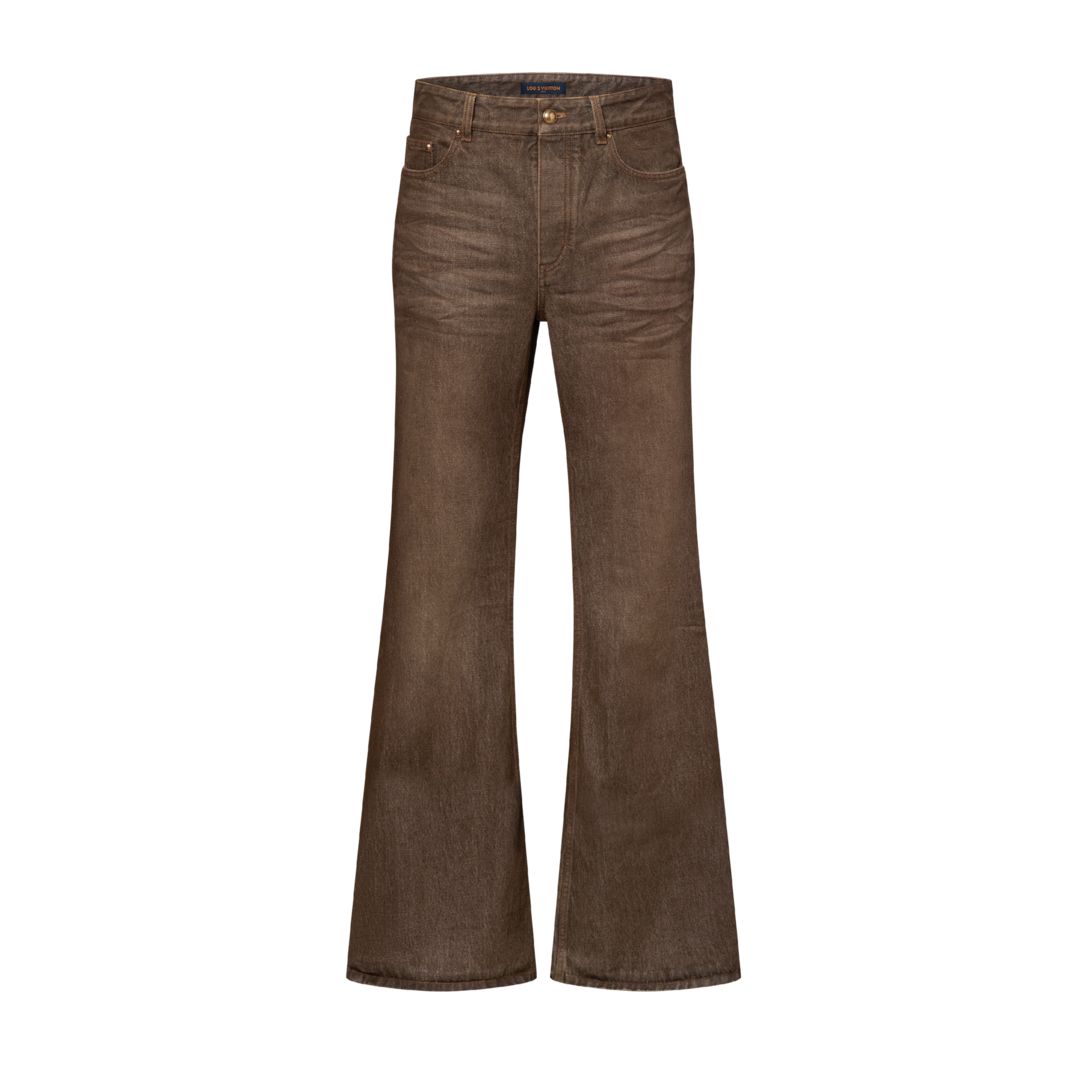 Coffee Indigo Denim Bootcut Pants - For Men 1AJVW1 | LOUIS VUITTON